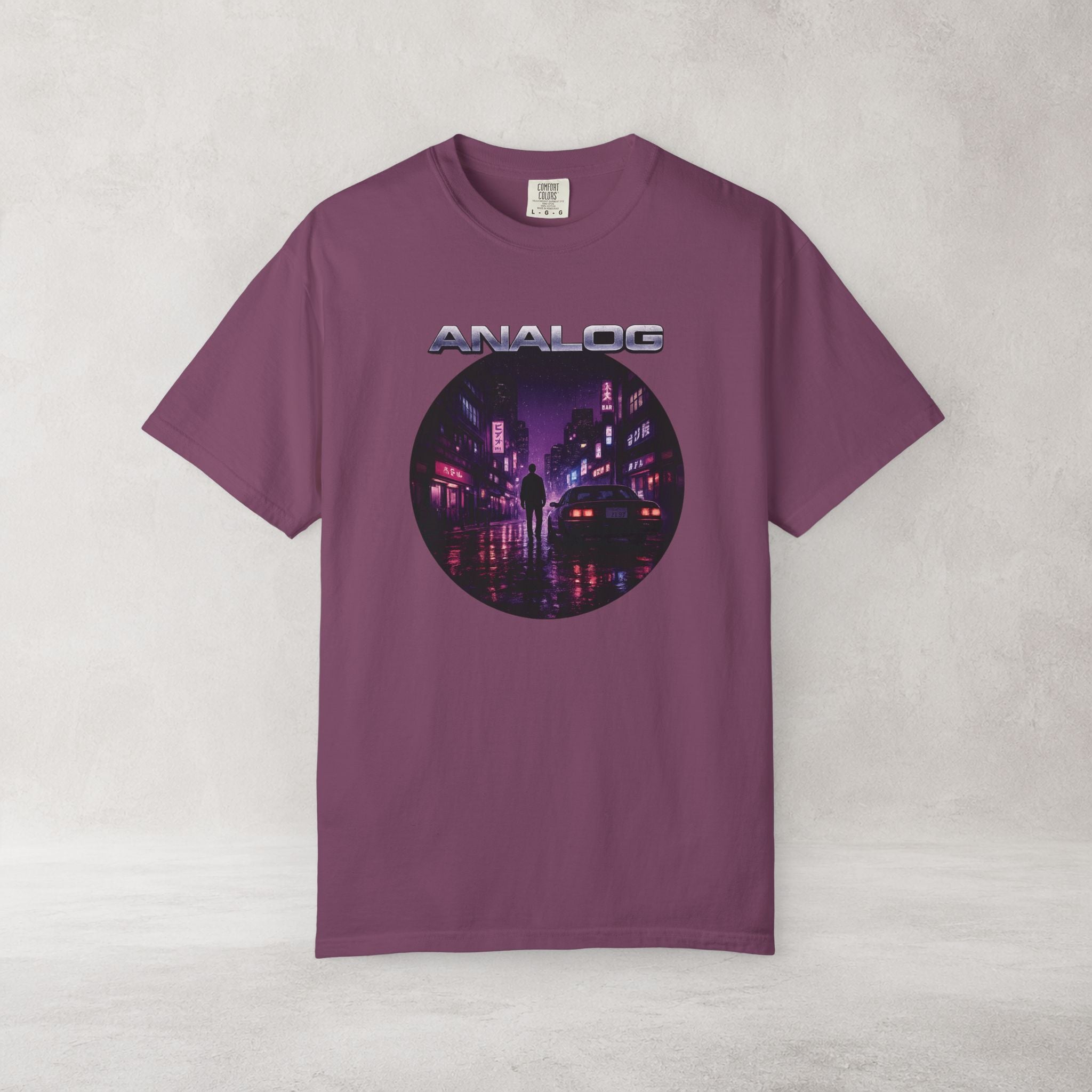 Analog Neon City T Shirt | Comfort Colors 1717 Retro Synthwave Graphic Tee