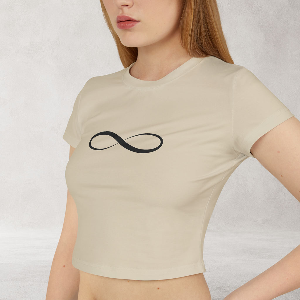 Infinity Symbol Baby Tee | Minimalist Women's Crop Top