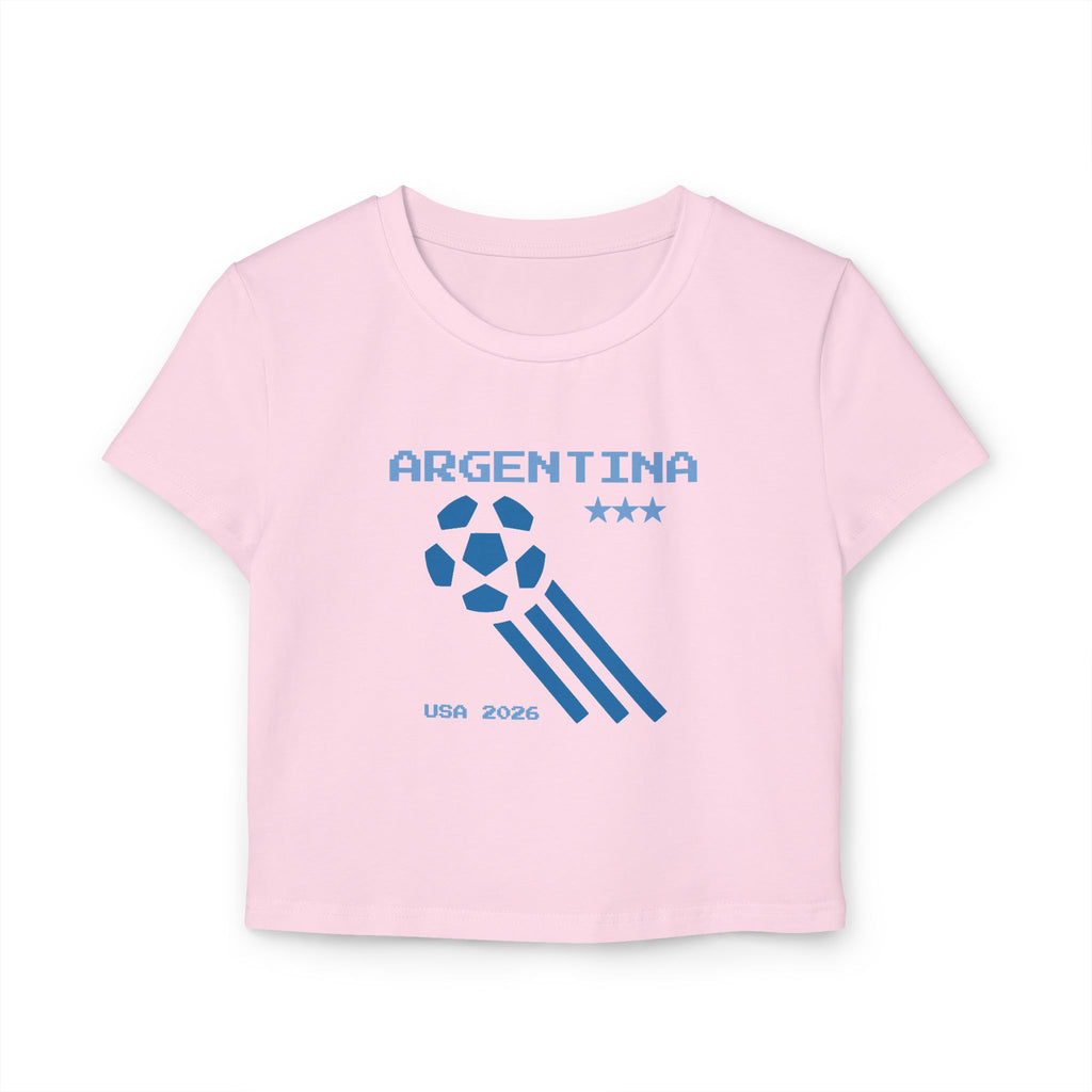 Argentina Soccer Crop Top | Women's Football Fan Tee