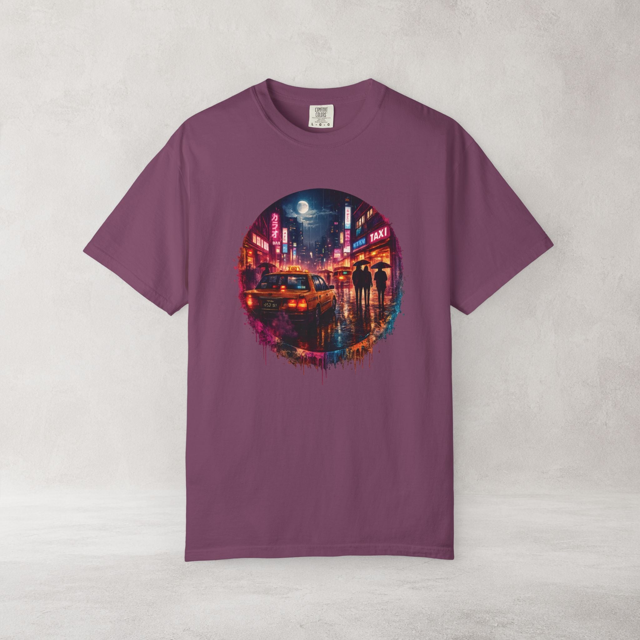 Tokyo Nights Vaporwave T Shirt | Comfort Colors 1717 Retro Neon City Graphic Tee