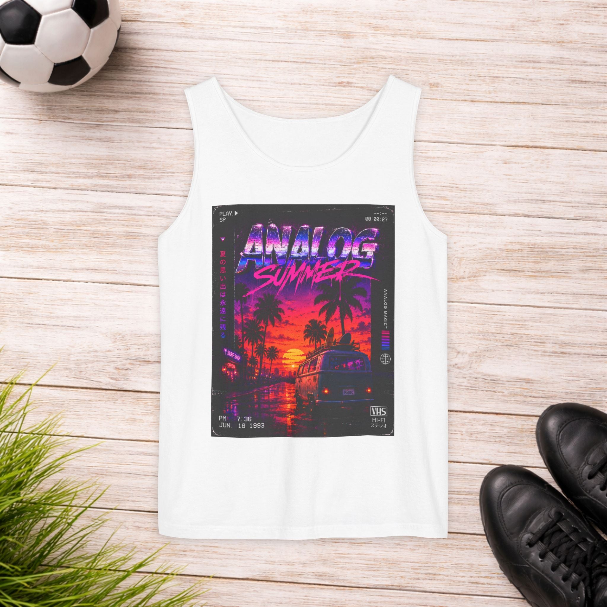 Analog Summer Synthwave Unisex Tank Top - Analog Magic