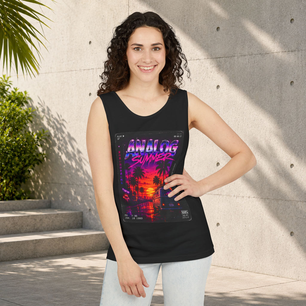 Analog Summer Synthwave Unisex Tank Top - Analog Magic
