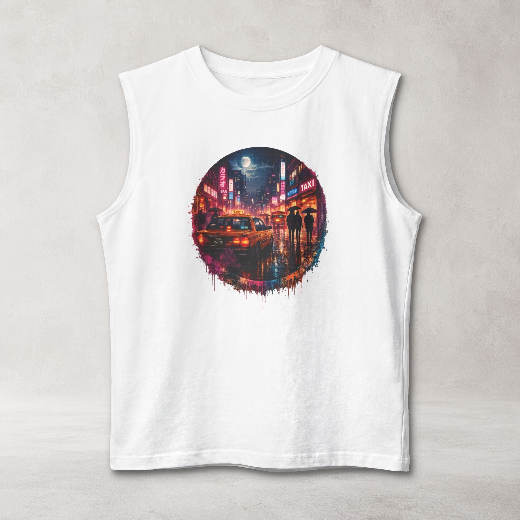Tokyo Nights Muscle Tank | Retro Futuristic Streetwear Tank