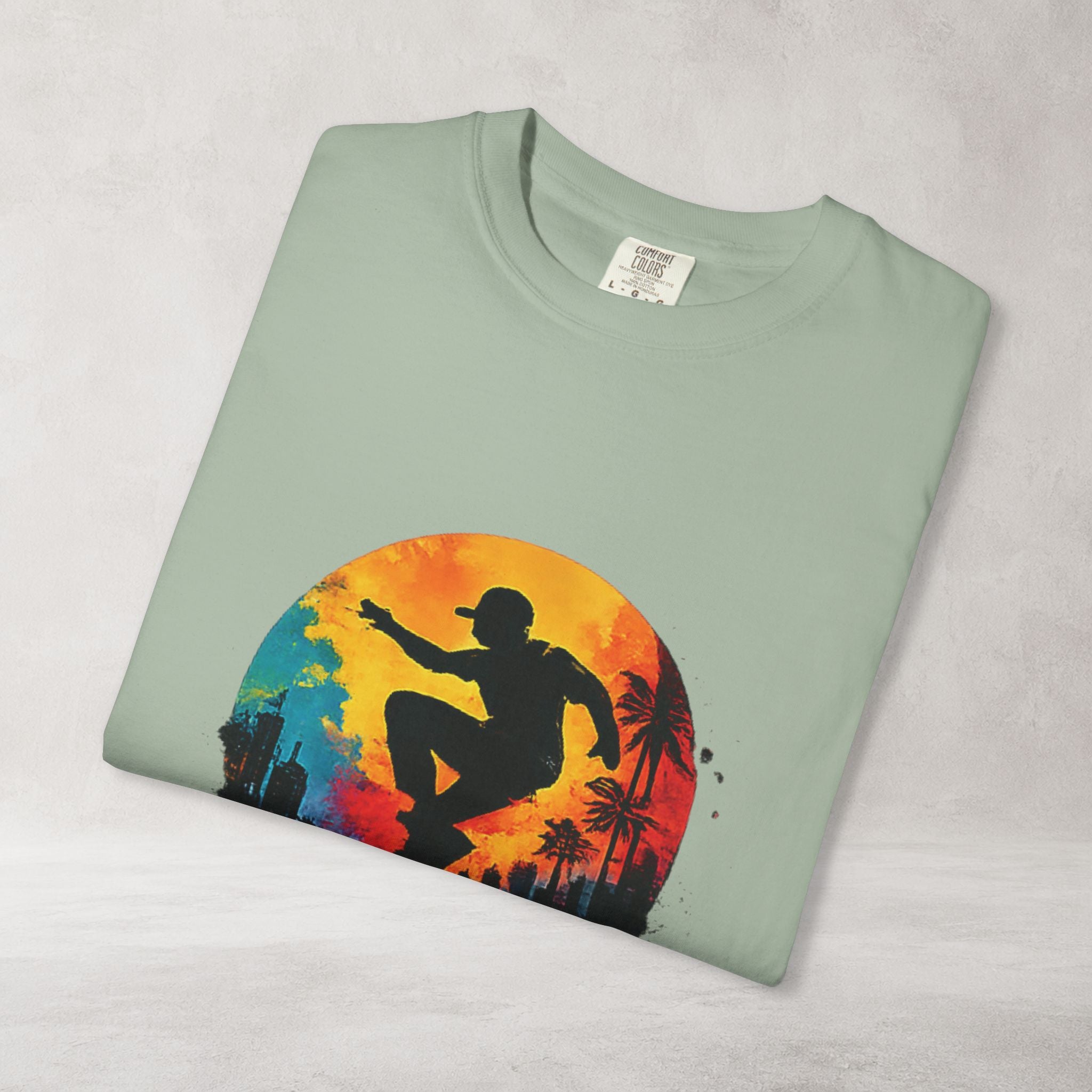 Color Splash Surfer T Shirt | Comfort Colors 1717 Beach Art Tee