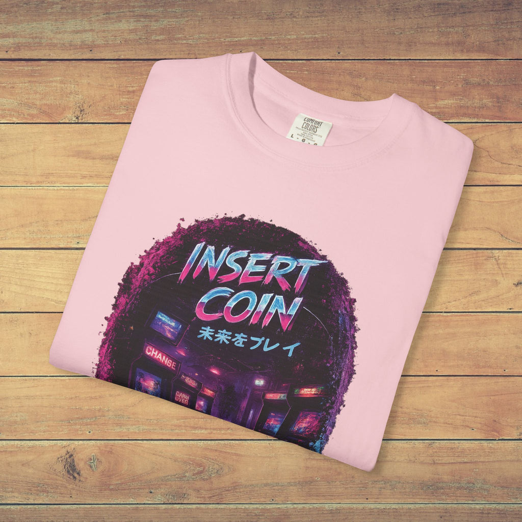 Insert Coin Retro Arcade T Shirt | Comfort Colors 1717 Cyberpunk Gaming Tee