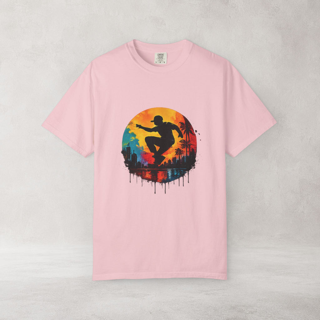 Color Splash Surfer T Shirt | Comfort Colors 1717 Beach Art Tee