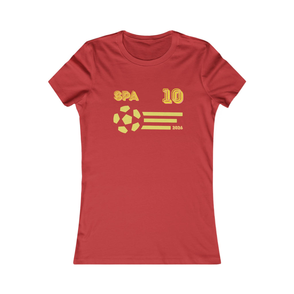 Spain Soccer Fan Tee | SPA 10 Football Supporter Shirt | Spanish Football Graphic T-Shirt